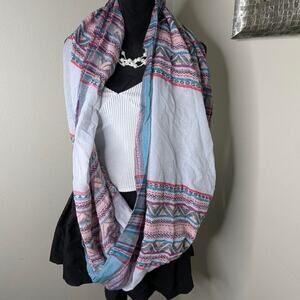 Multi coloured boho infinty scarf
